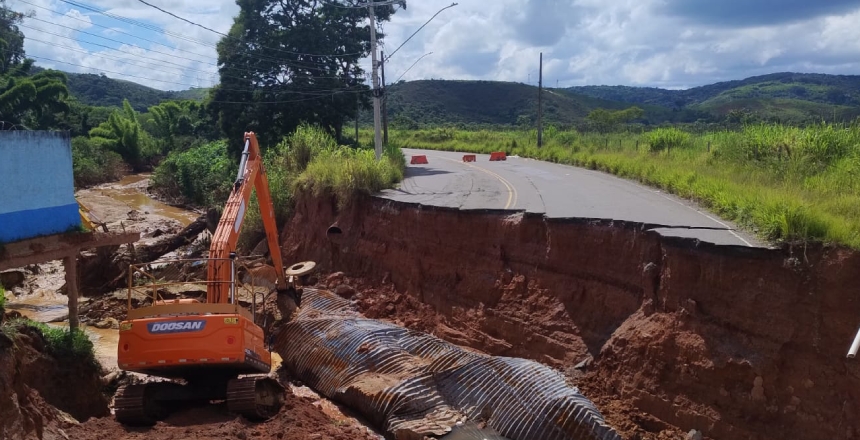 Acesso Norte passa por reconstrução após danos das chuvas em Juiz de Fora