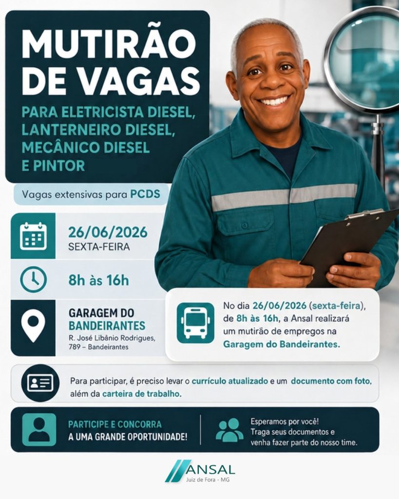 Ansal realiza mutirão com 30 vagas para manutenção diesel em Juiz de Fora 2