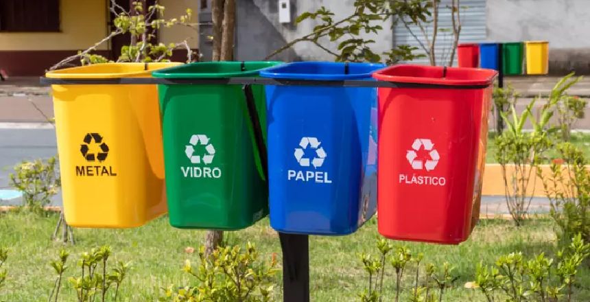 latas de lixo - reciclagem