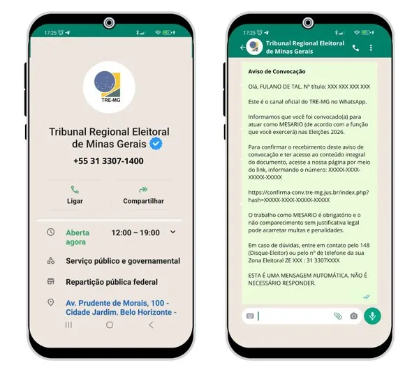 TRE-MG inicia convocação de mesários para eleições de 2026 em Minas Gerais