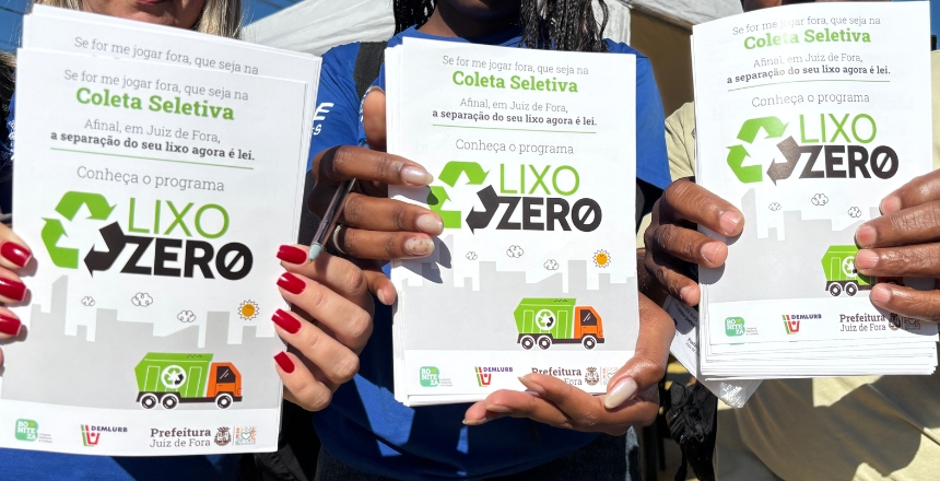 Lixo Zero na Minha Praça leva ações ambientais a duas regiões nesta semana — Imagem: Prefeitura de Juiz de Fora