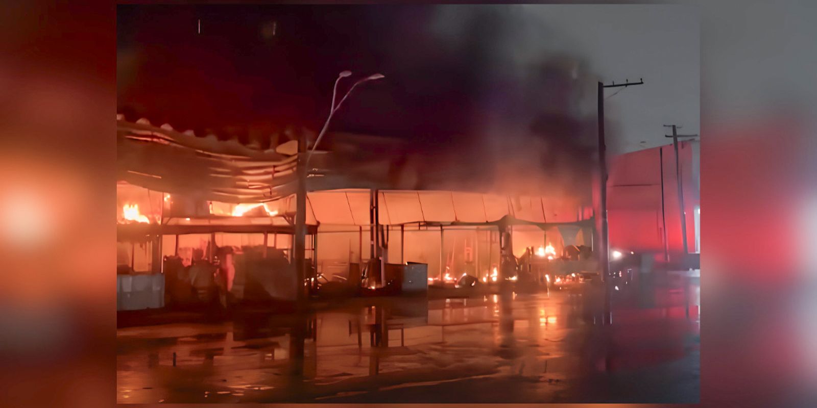 Incêndio atinge pavilhão de frutas no Ceagesp; não há vítimas — Imagem: Agencia Brasil