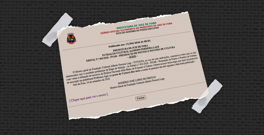 PJF divulga resultado preliminar de edital para premiação de Pontos e Pontões de Cultura dentro da Política Nacional de Aldir Blanc de Fomento à Cultura — Imagem: Prefeitura de Juiz de Fora