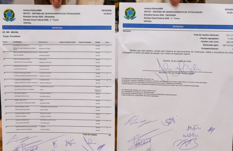 TSE faz teste final de sistemas e emite zerézima